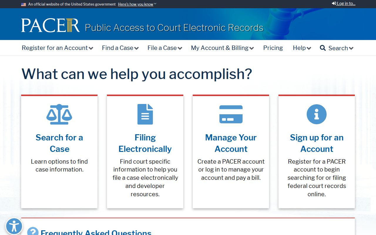 Essex criminal records and official PACER federal case lookup