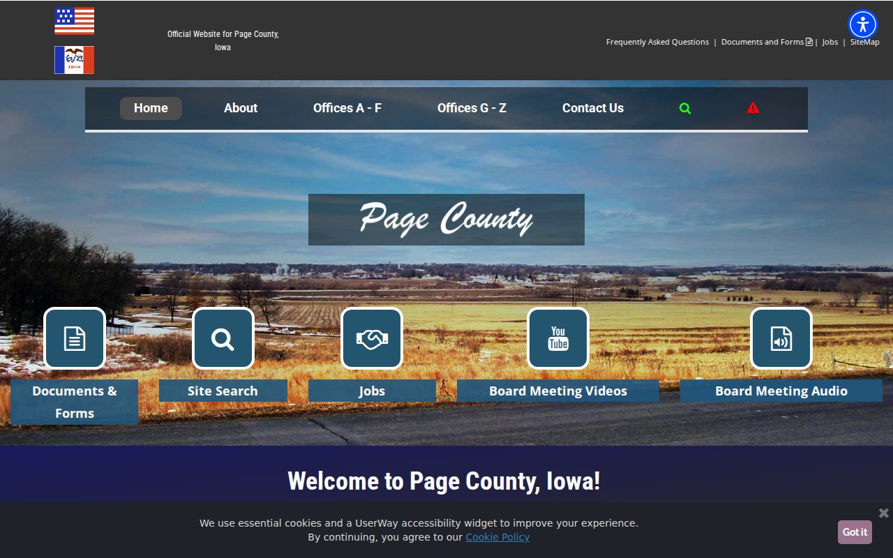 Page County criminal history official county homepage