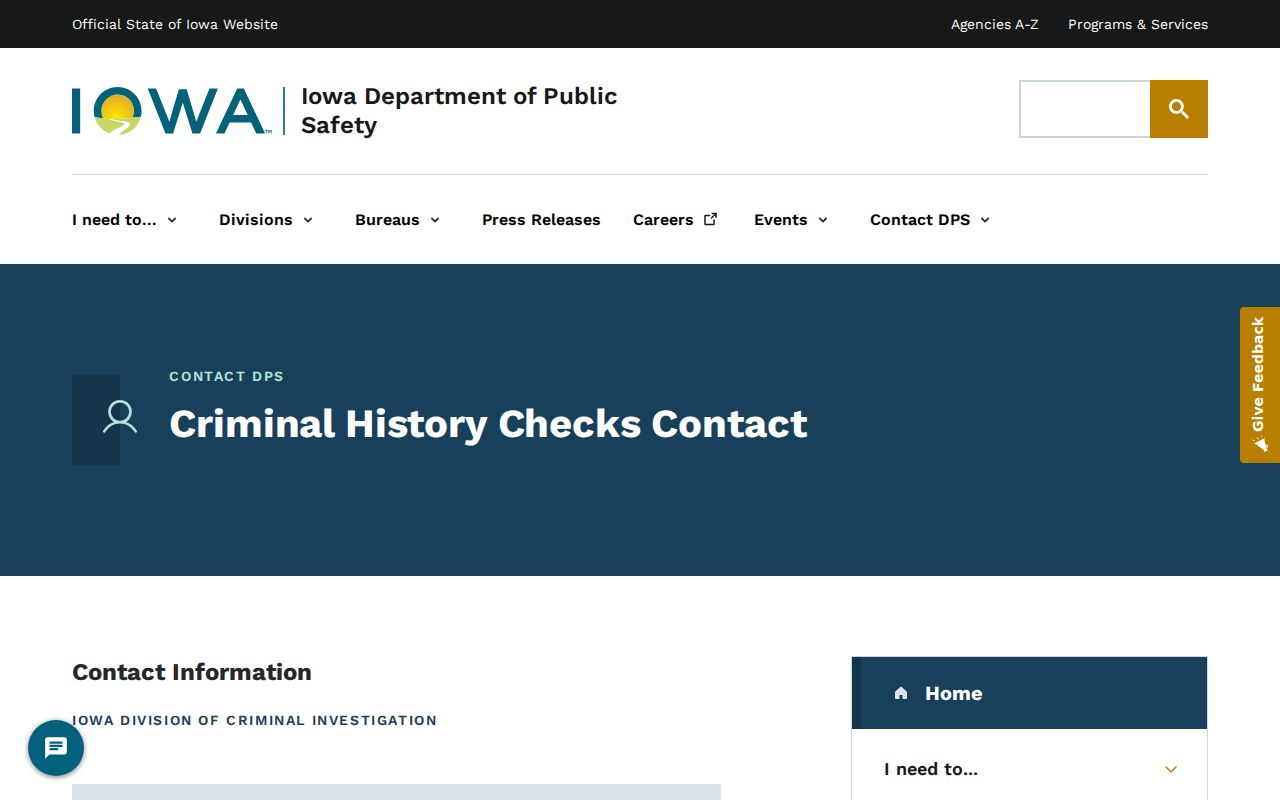 Shenandoah criminal records and Iowa DCI contact channels